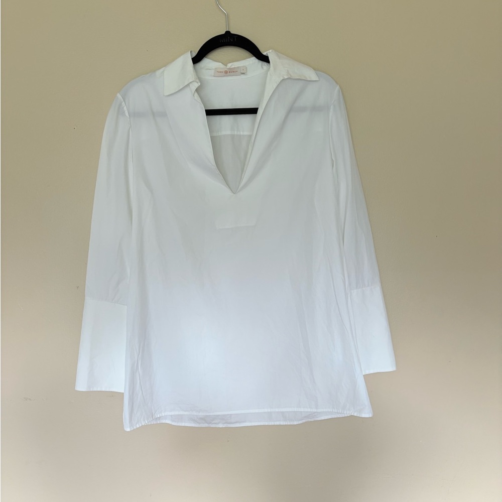Tory Burch Women’s White 100% Cotton Tunic Size 4 Business Office Casual